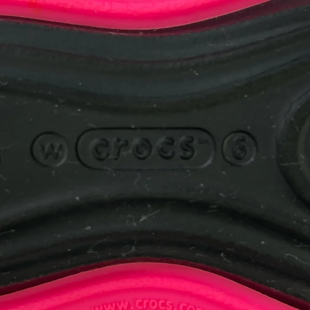 Crocs Tone Skylar Slingback Flats‎ Black Pink Womens Size 6